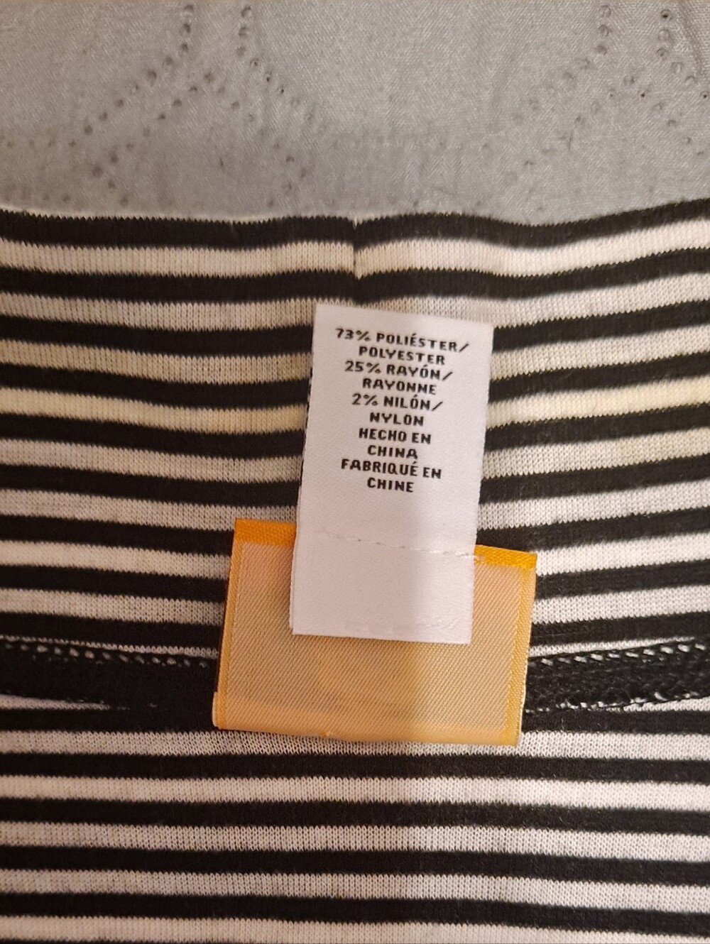 Ruby Rd Striped Open Front Cardigan - Black & White Sz L - Picture 7 of 9